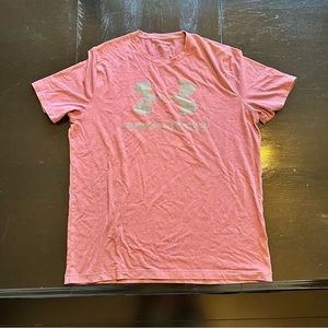 Under Armor Dusty Red Brown Large T-Shirt Heatgear heat gear